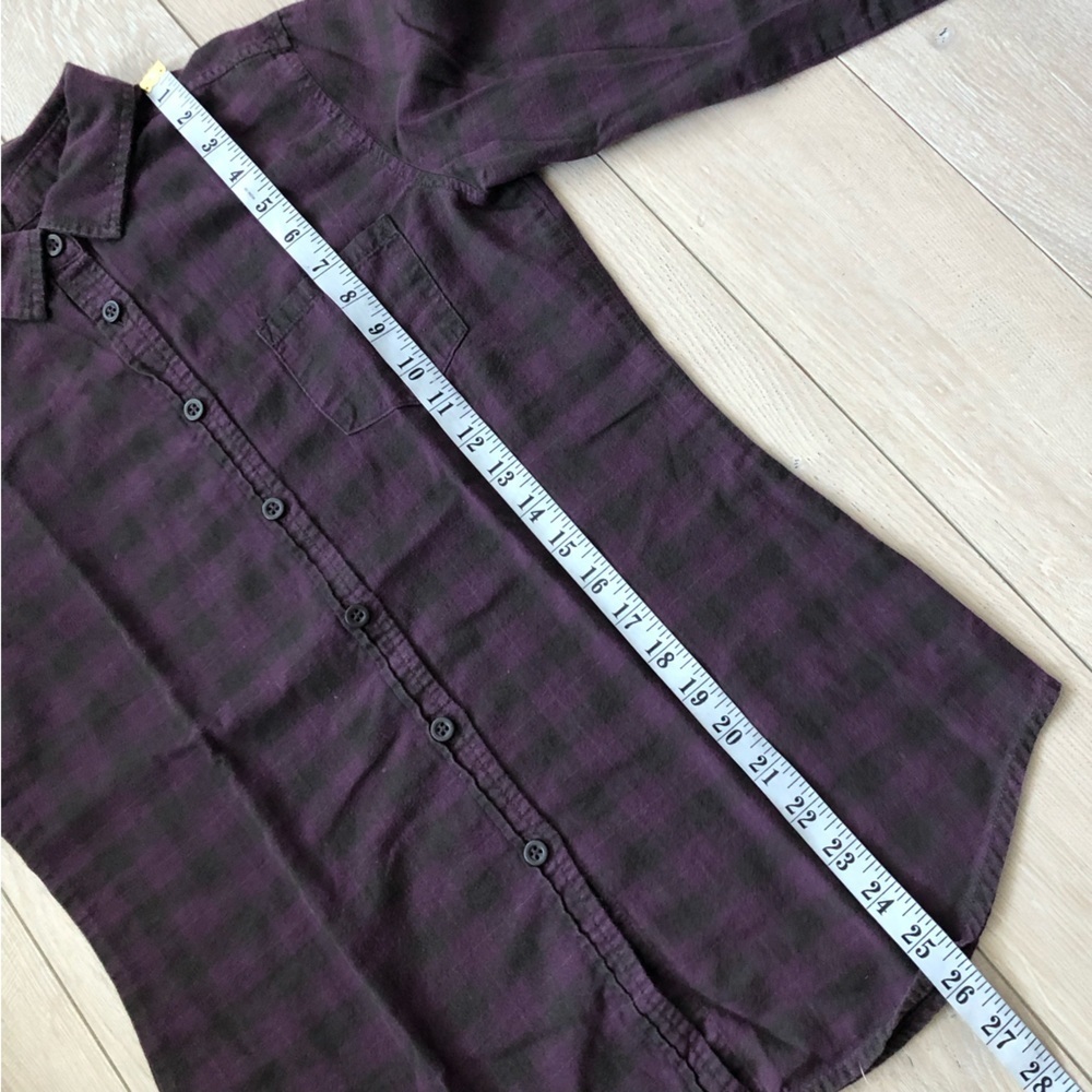 MEC Organic Cotton Flannel Button Down Shirt in Purple Women’s Size S - Picture 3 of 9